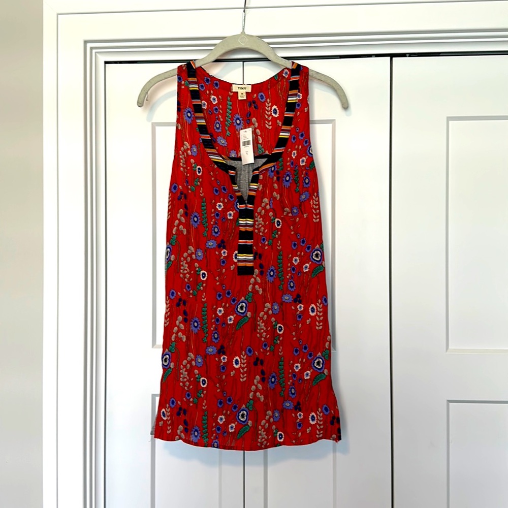 TINY brand Anthropologie mixed material tank